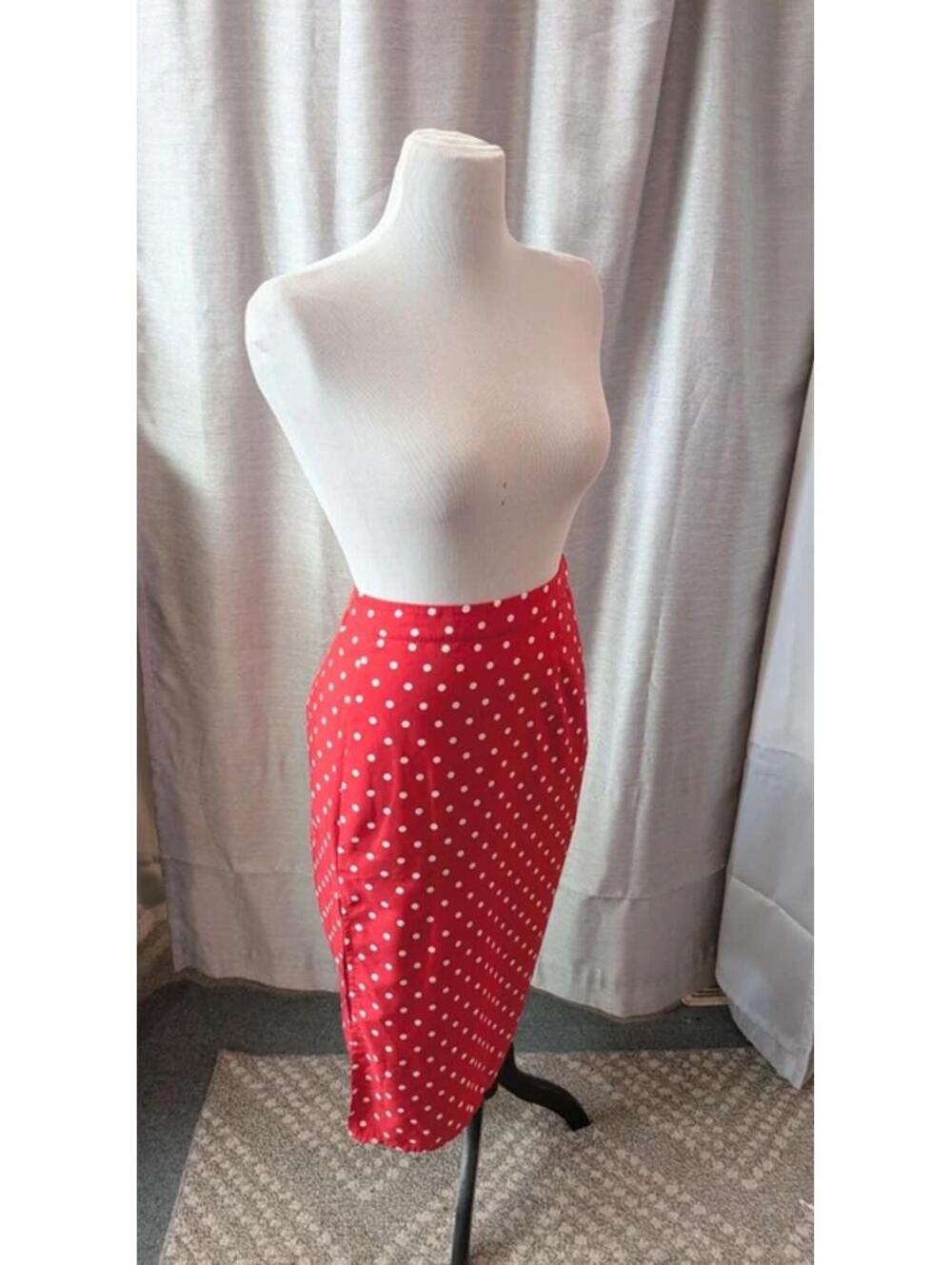 Red White Polka Dot Skirt 2XL XXL